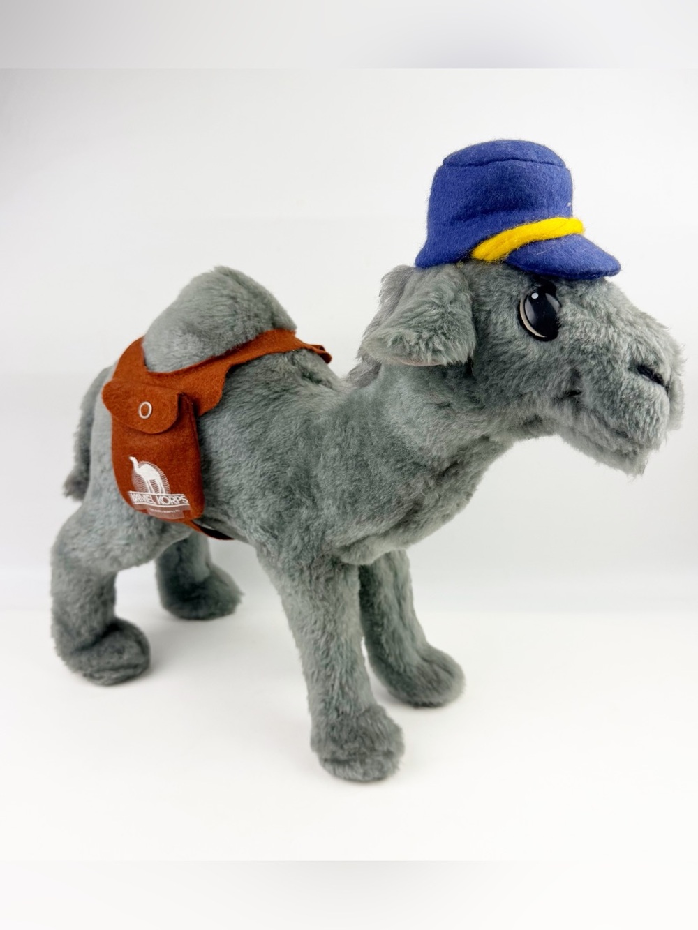 1982 Kamel Korps Plush Camel California Stuffed Animal Toy Gray Vintage 15"